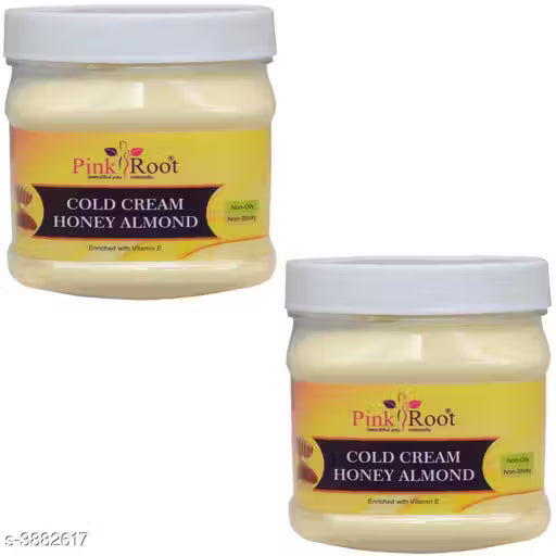 Pink Root Honey Almond Cold Cream 500ml, Nourishes & Hydrates Skin, Deeply Moisturises Skin ( Pack of 2 )